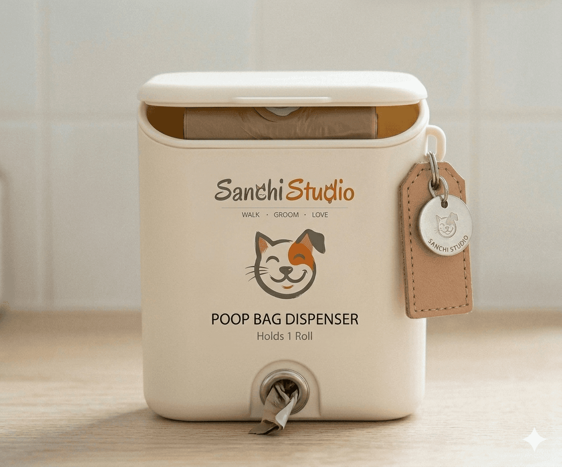 Poop Bag Dispenser with 2 rolls